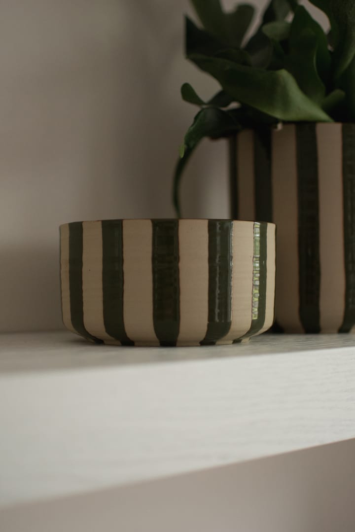 Line dekorationsskål Ø16 cm, Stripe Green DBKD