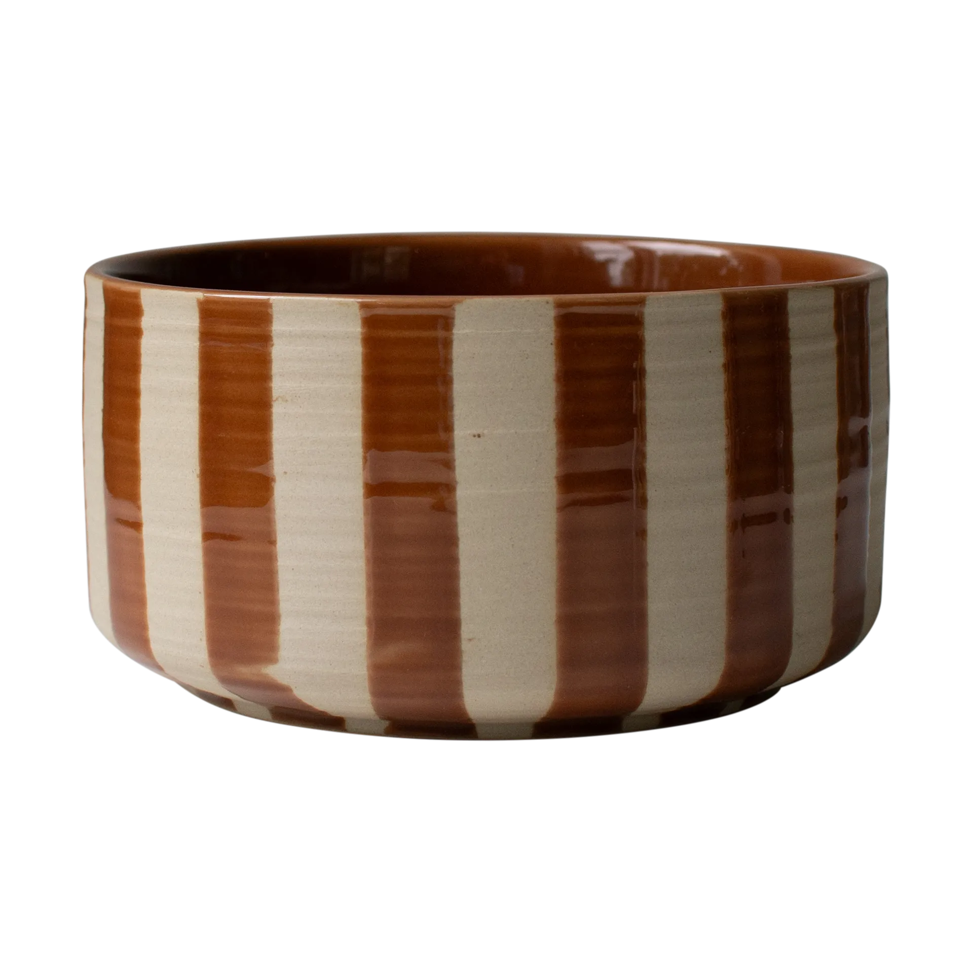 Line dekorationsskål Ø16 cm, Stripe nougat DBKD