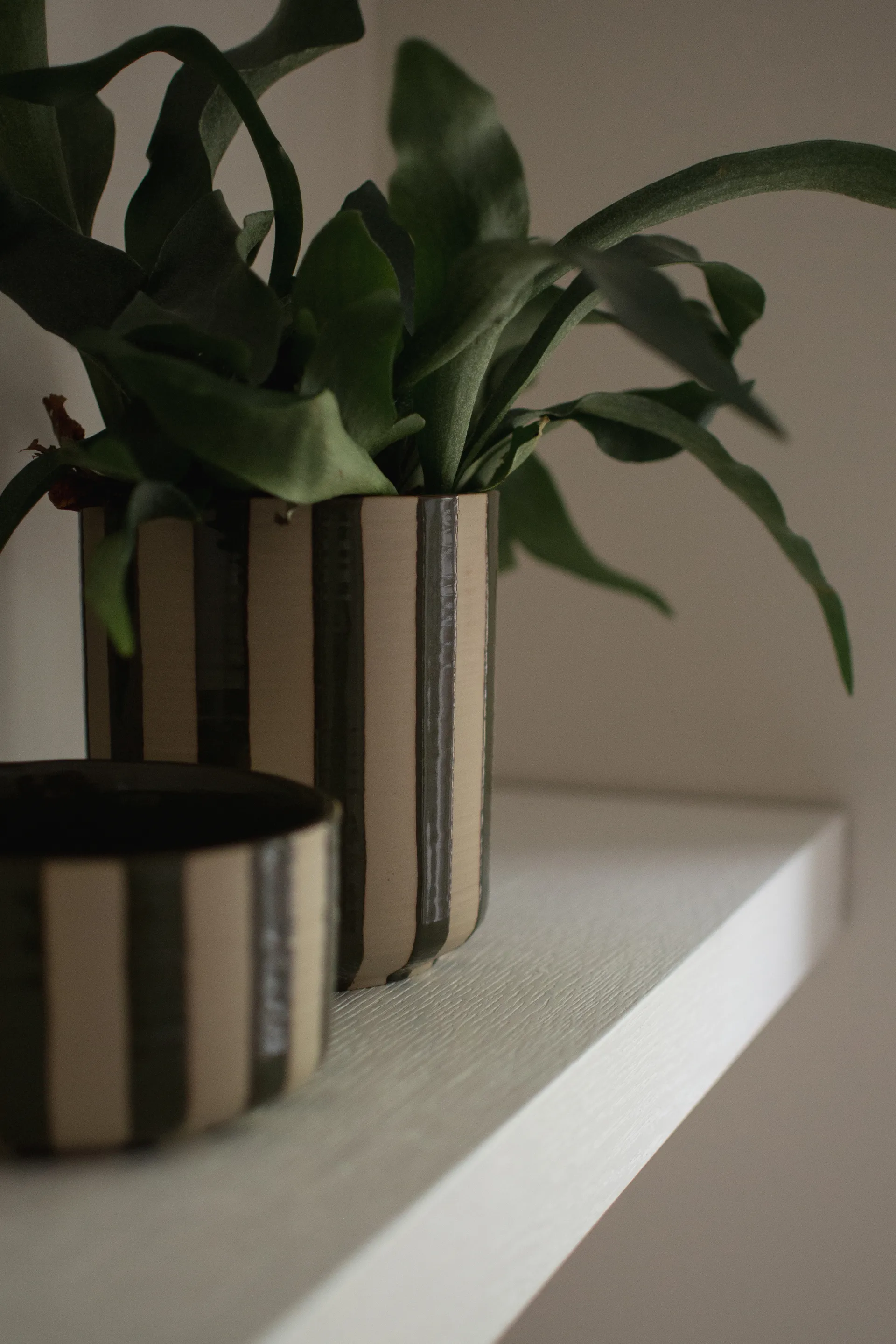 Line kruka Ø14x16 cm, Stripe Green DBKD