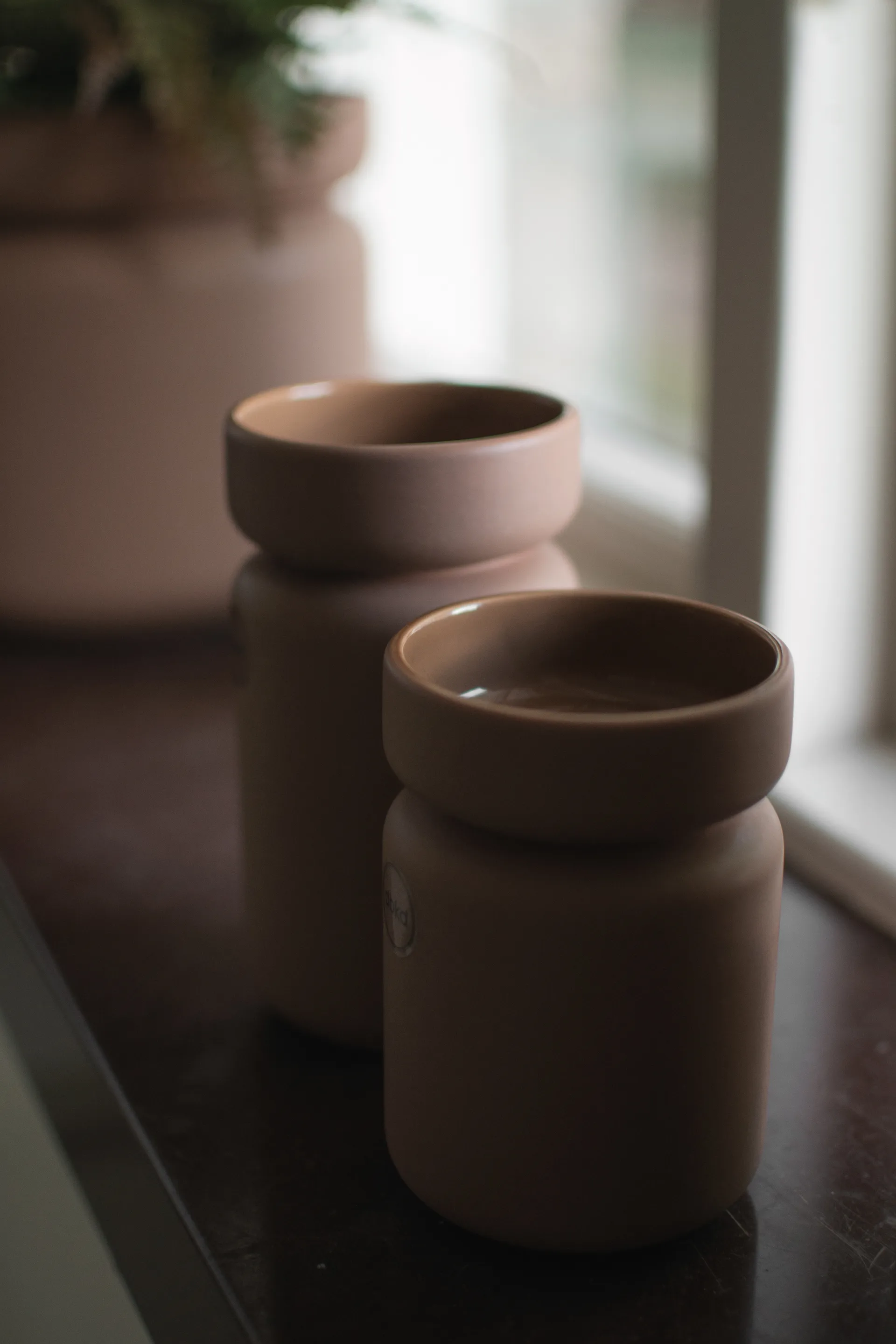 Neck vas, Nougat, Ø8x12 cm DBKD