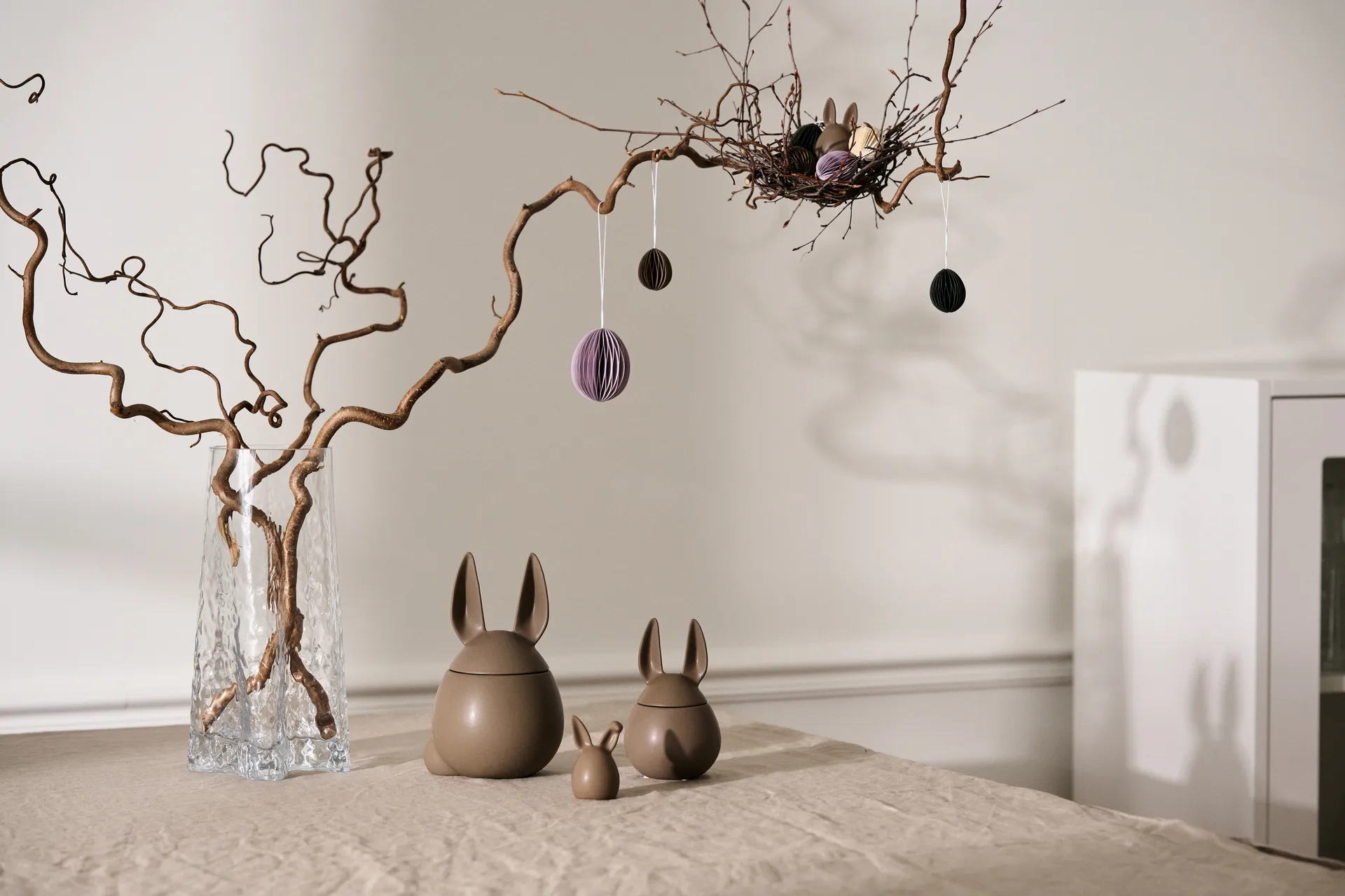 Ovoid påskhänge papper small 4 cm, Brown DBKD