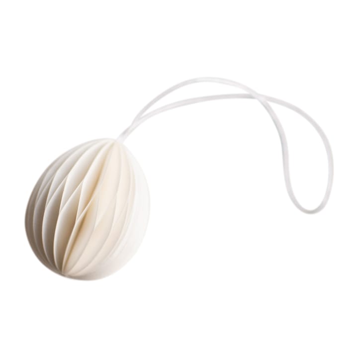 Ovoid påskhänge papper small 4 cm - White - DBKD