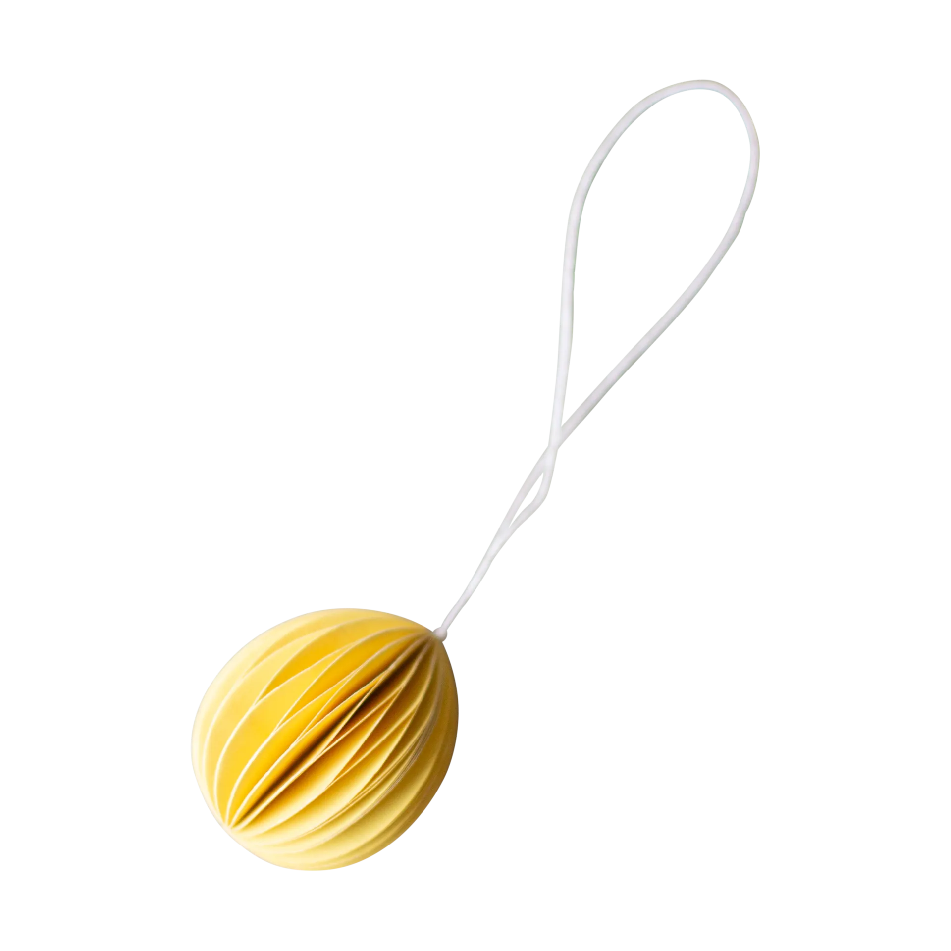Ovoid påskhänge papper small 4 cm, Yellow DBKD