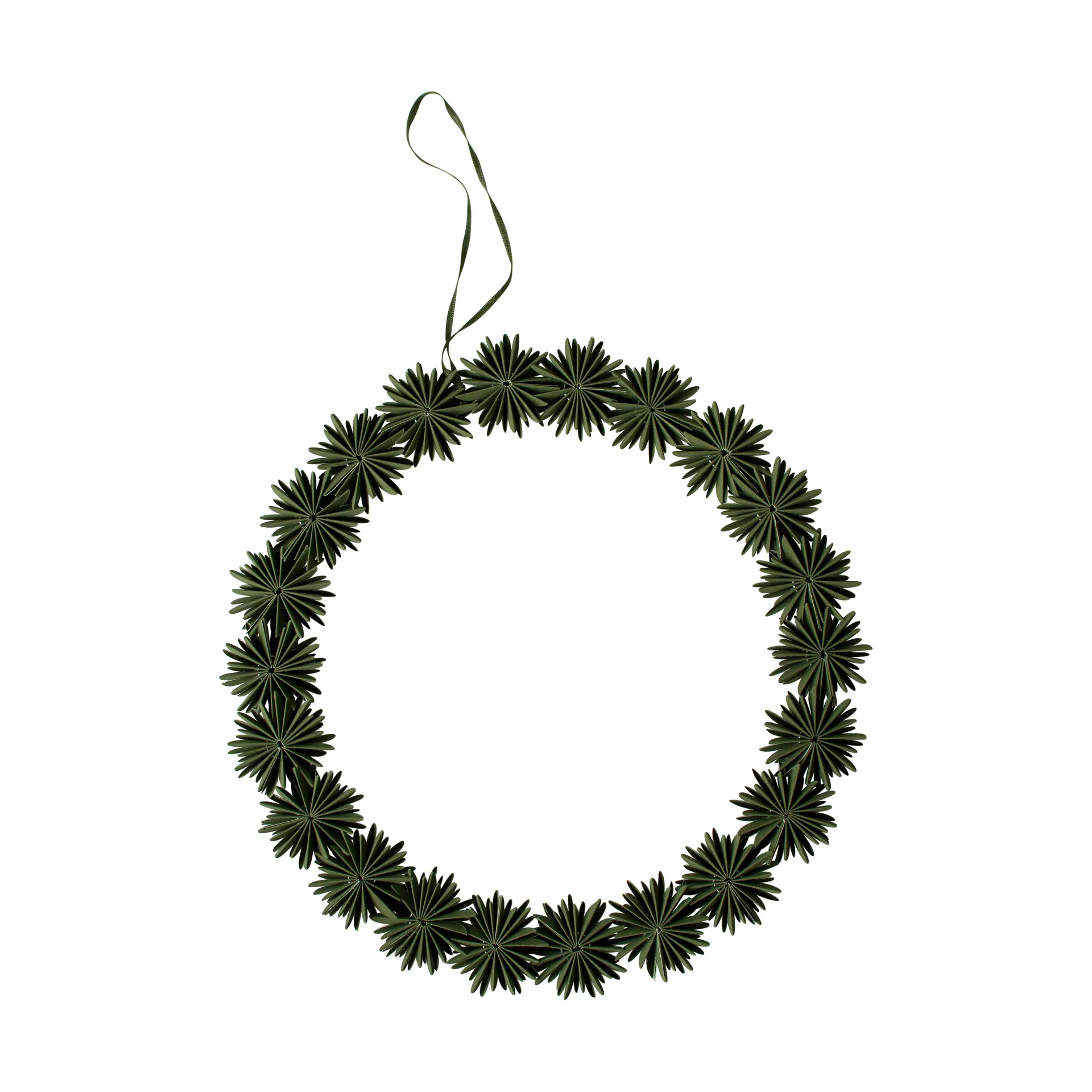Paper flake wreath dekorationskrans Ø35 cm, Green DBKD
