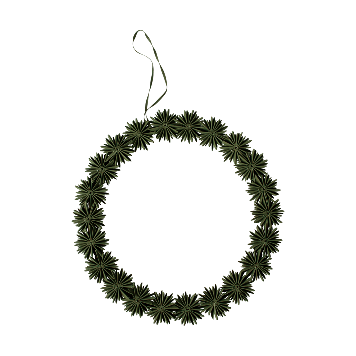 Paper flake wreath dekorationskrans Ø35 cm - Green - DBKD