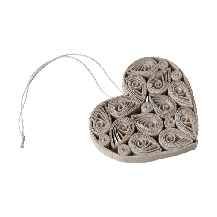 Paper heart 8 cm - Creme - DBKD