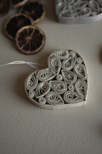 Paper heart 8 cm - Creme - DBKD