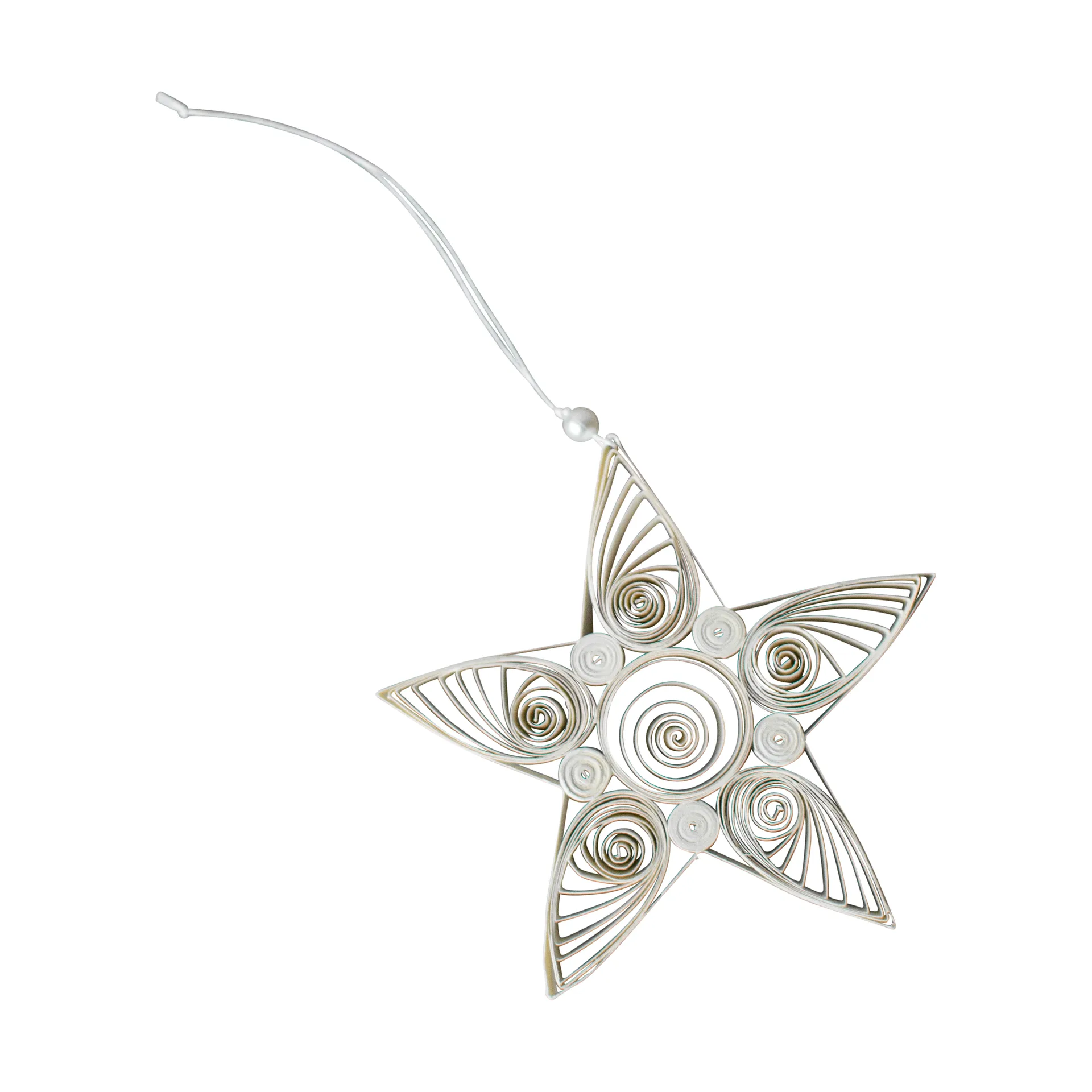 Paper star julhänge 10,5 cm, White DBKD