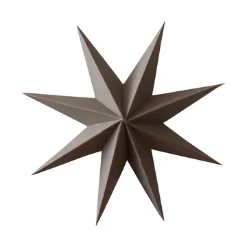 Paper winter star dekorationshänge - Brown, medium, Ø14 cm - DBKD