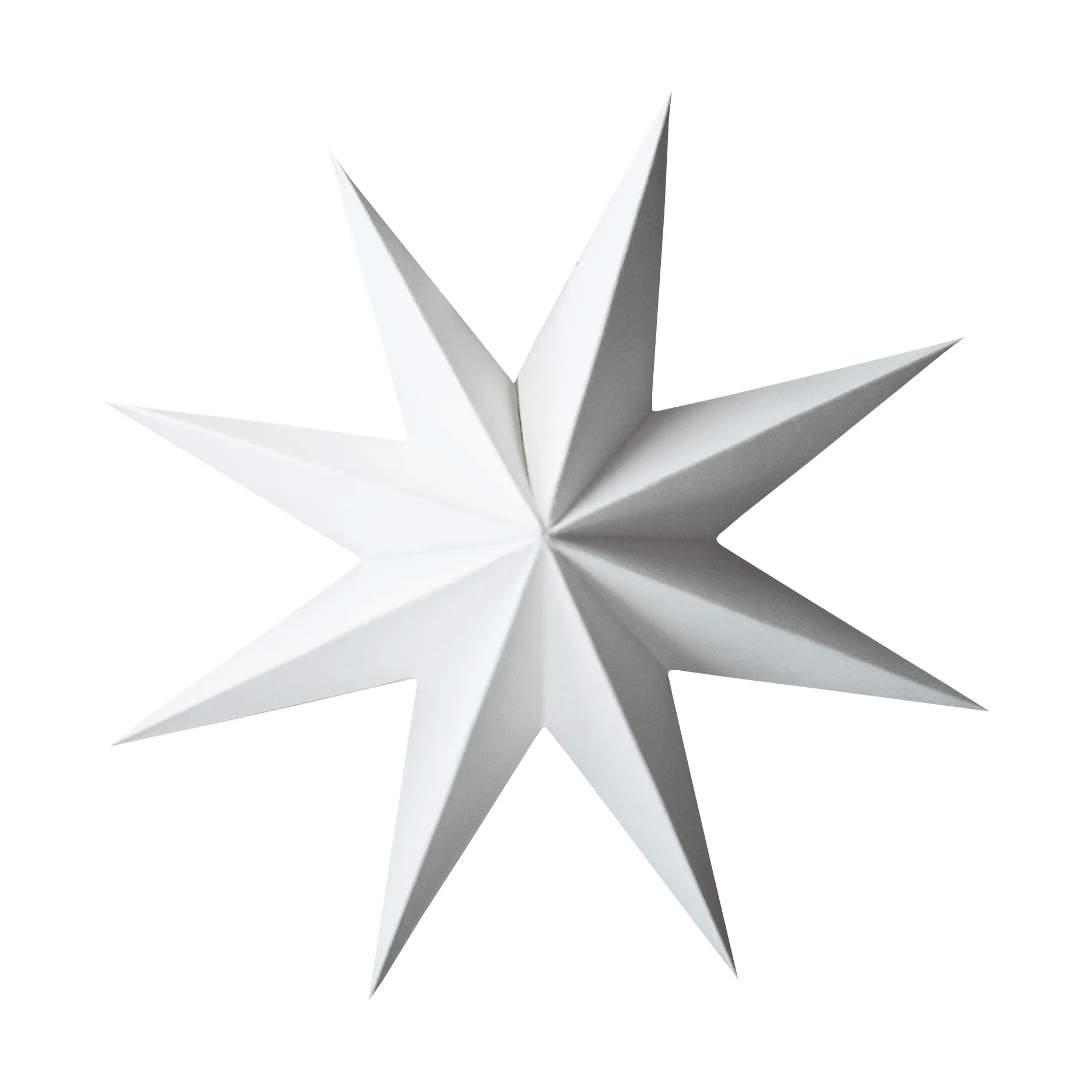 Paper winter star dekorationshänge, White, medium, Ø14 cm DBKD