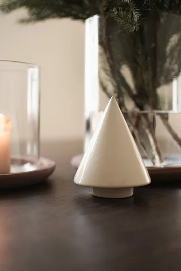 Peak träd dekorationsdetalj - Shiny creme, Ø9 cm - DBKD