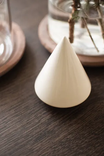 Peak träd dekorationsdetalj - Shiny creme, Ø9 cm - DBKD