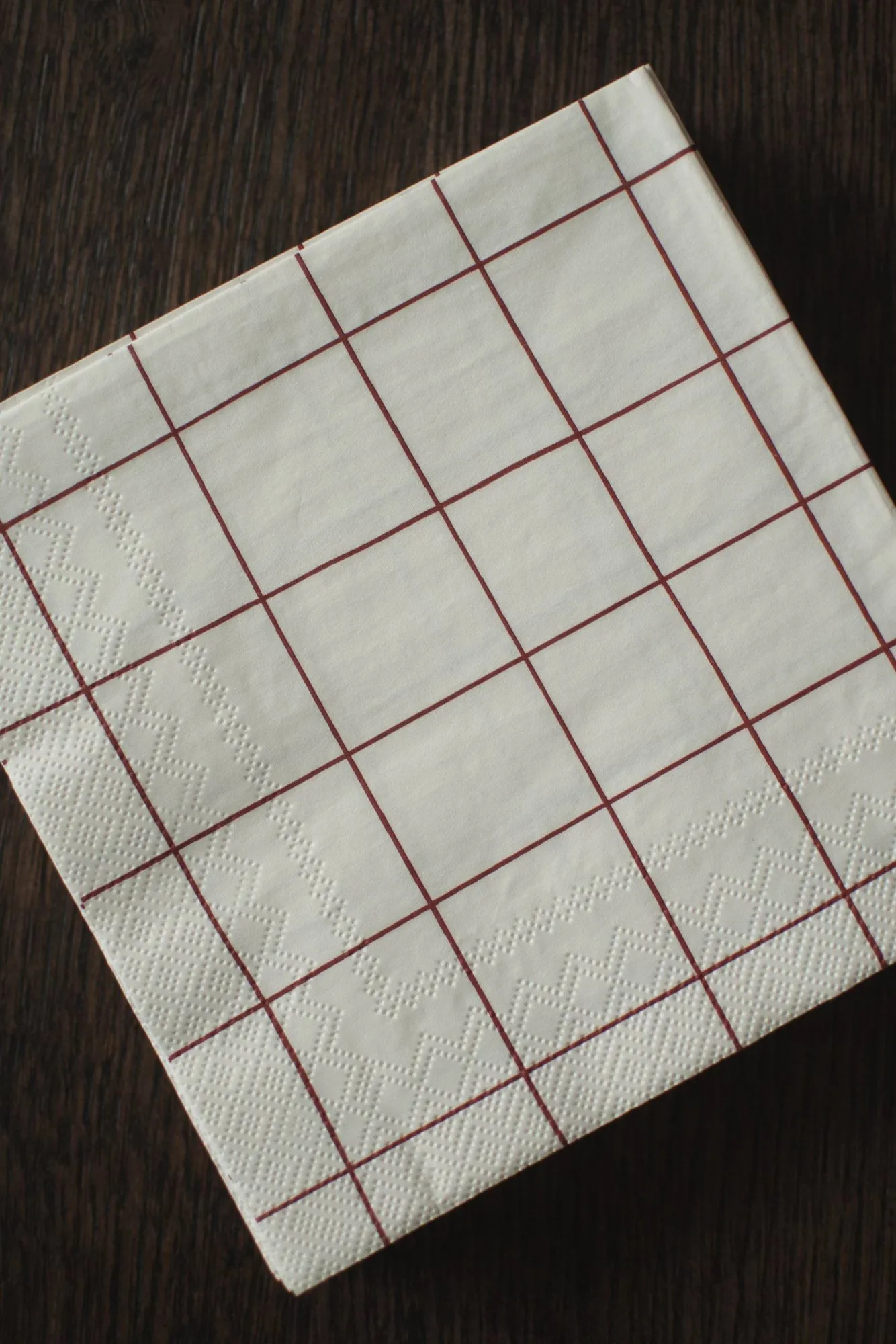 Square pappersservett 33x33 cm 20-pack, Dark red DBKD