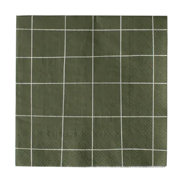 Square pappersservett 33x33 cm 20-pack - Green - DBKD