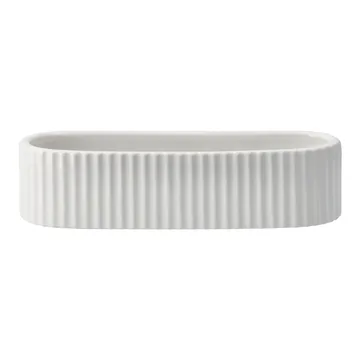 Stripe adventsljusstake 30 cm - Shiny white - DBKD