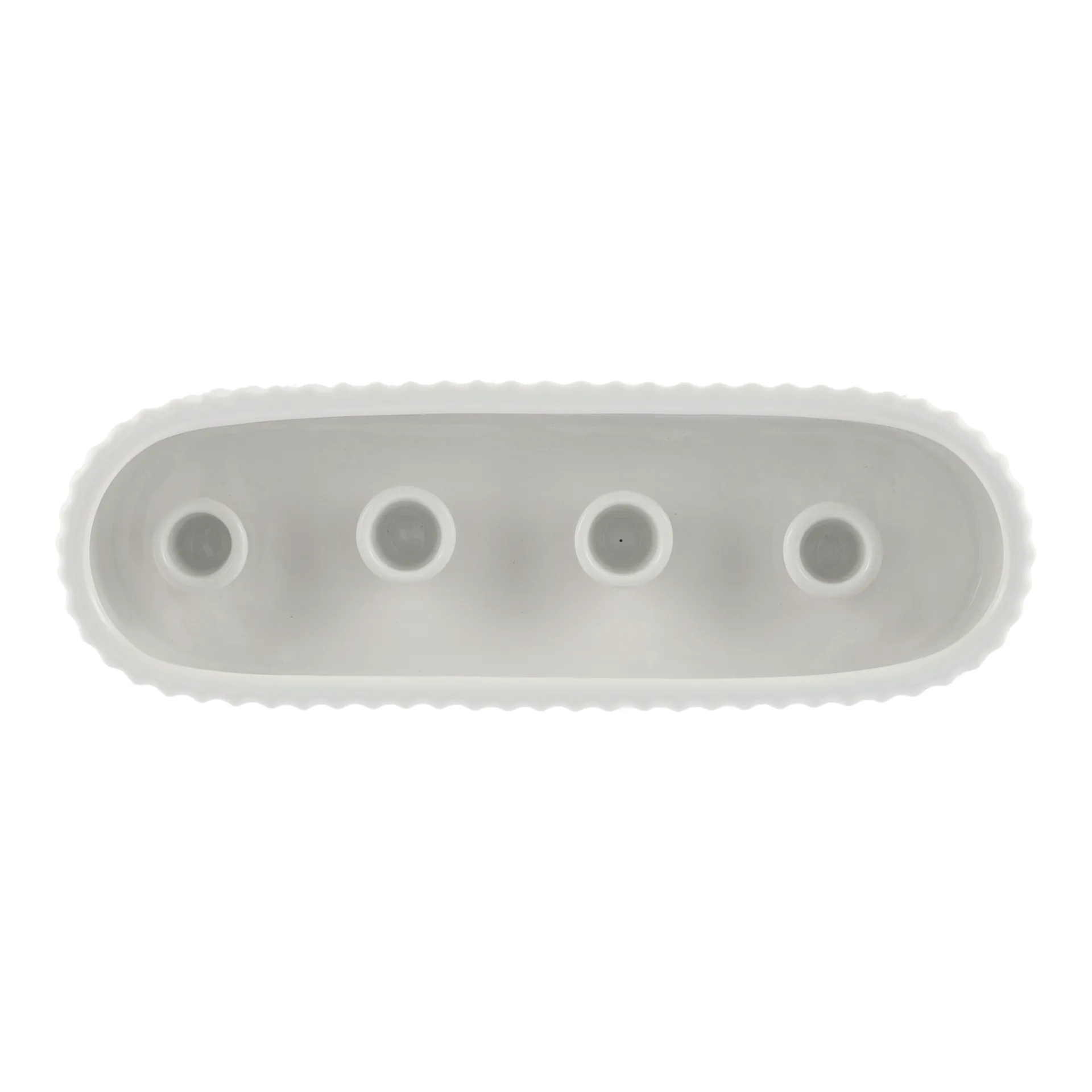 Stripe adventsljusstake 30 cm, Shiny white DBKD