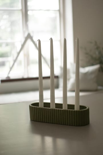 Stripe ljusstake 30 cm - Green - DBKD