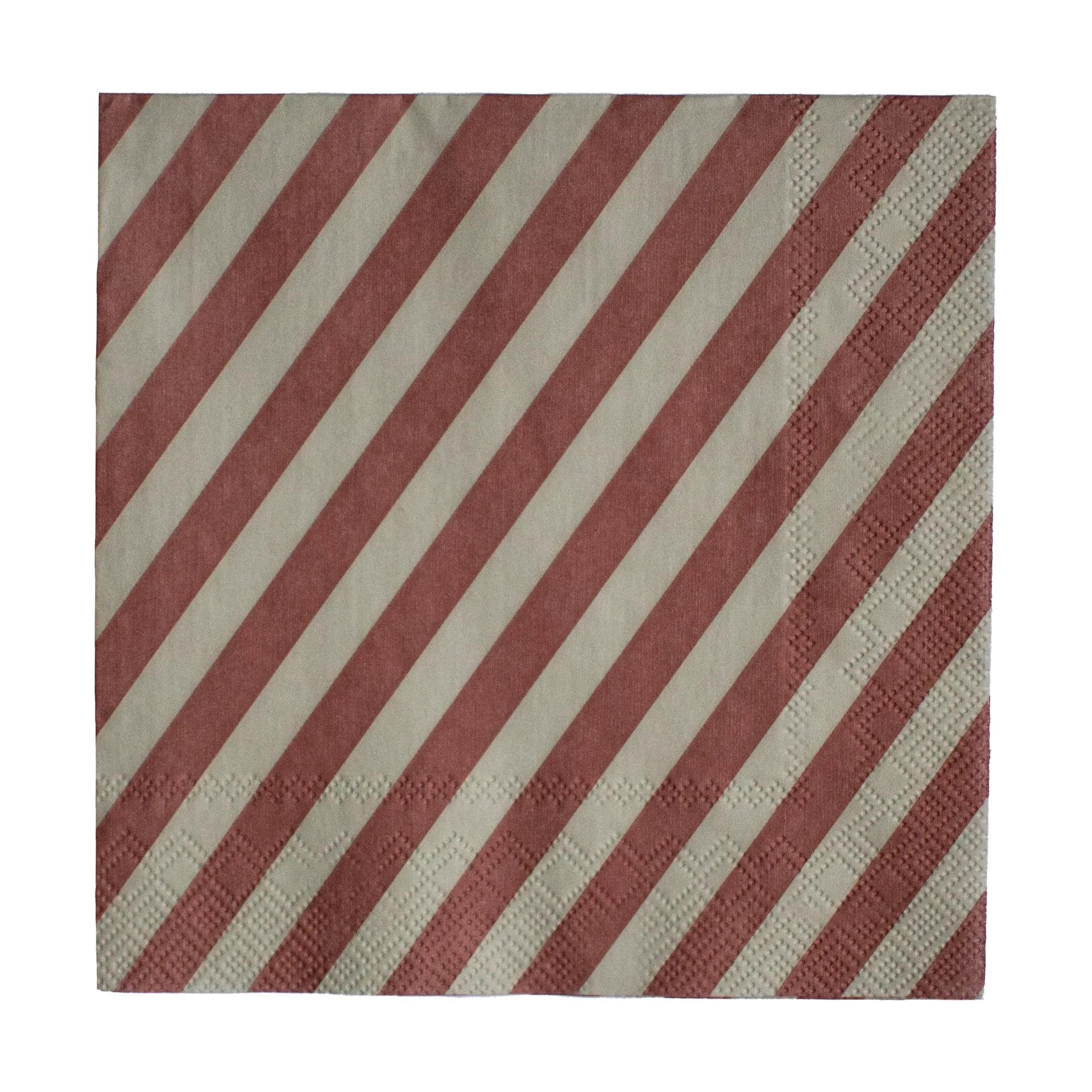Stripe pappersservett 33x33 cm 20-pack, Dark red DBKD