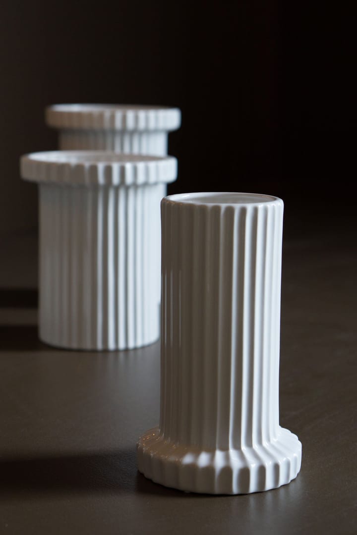 Stripe vas 18 cm - Shiny white - DBKD
