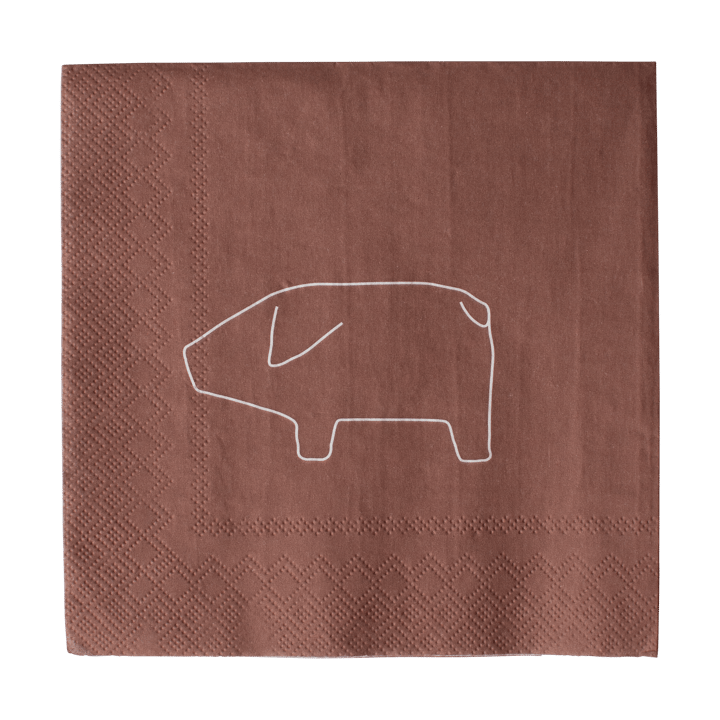 Swedish pig pappersservett 33x33 cm 20-pack - Red - DBKD