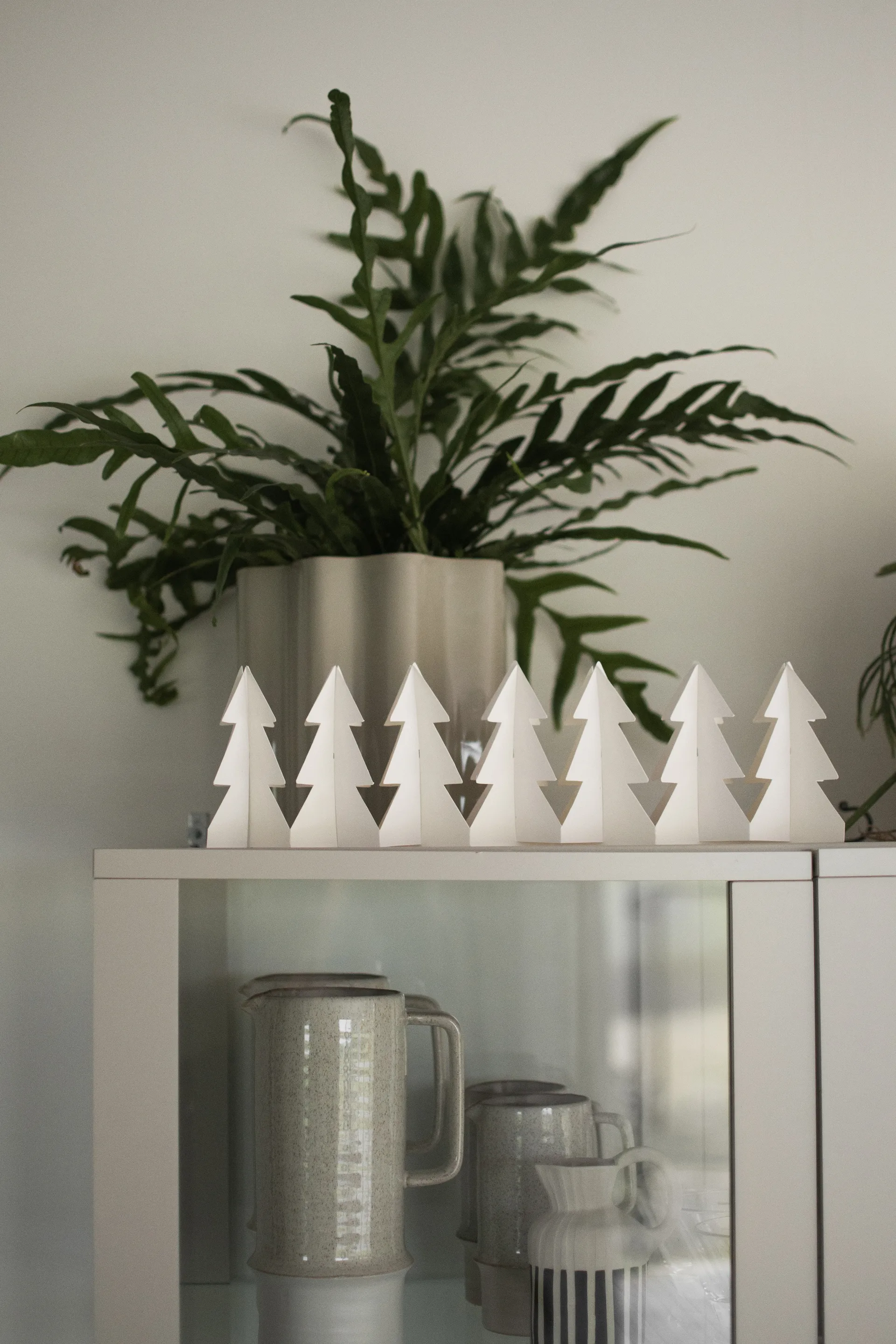 Tree in a row dekoration 60 cm, White DBKD