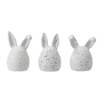 Triplets påskhare 3-pack - White dot - DBKD