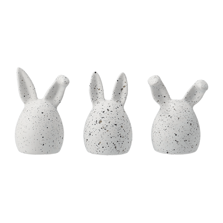 Triplets påskhare 3-pack - White dot - DBKD