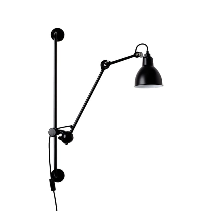 Lampe Gras 210 vägglampa, svart, rund skärm DCWéditions