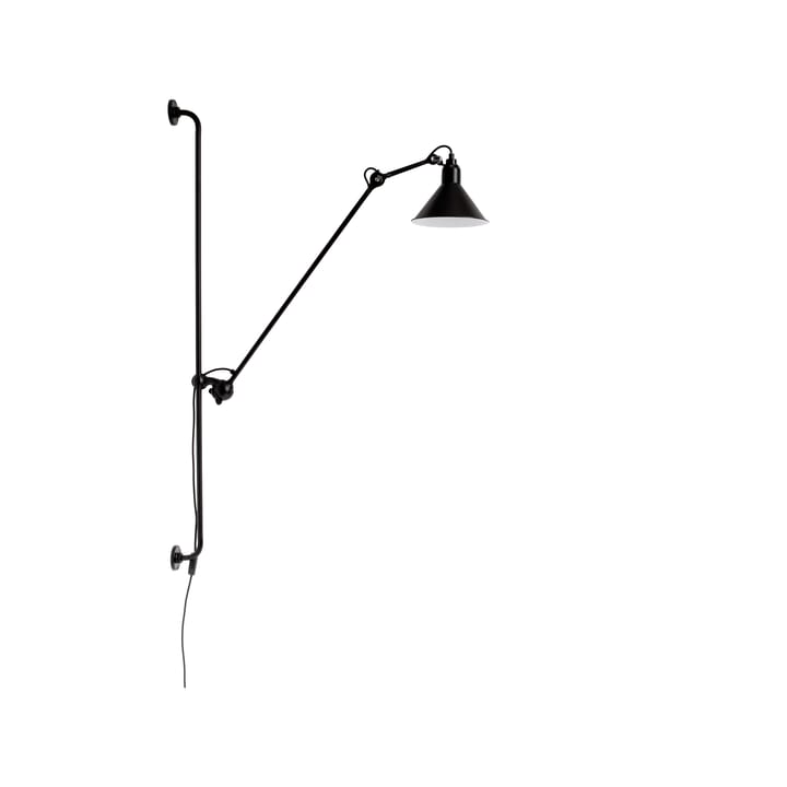 Lampe Gras 214 vägglampa, svart, konisk skärm DCWéditions