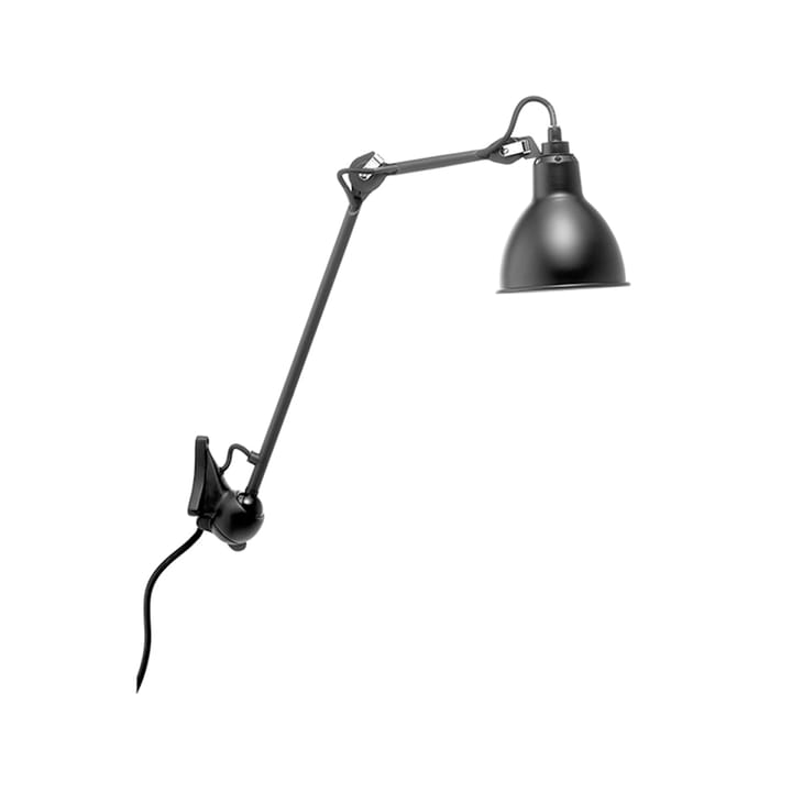 Lampe Gras 222 vägglampa, svart, rund skärm DCWéditions