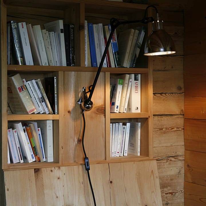 Lampe Gras 222 vägglampa, svart, rund skärm DCWéditions