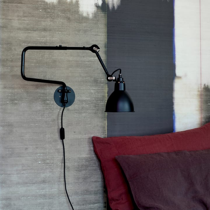 Lampe Gras 303 vägglampa, svart, rund skärm DCWéditions