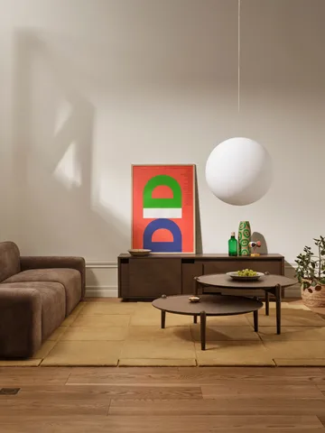 Aria soffbord - Mörk ek, Ø90x30 cm - Design House Stockholm
