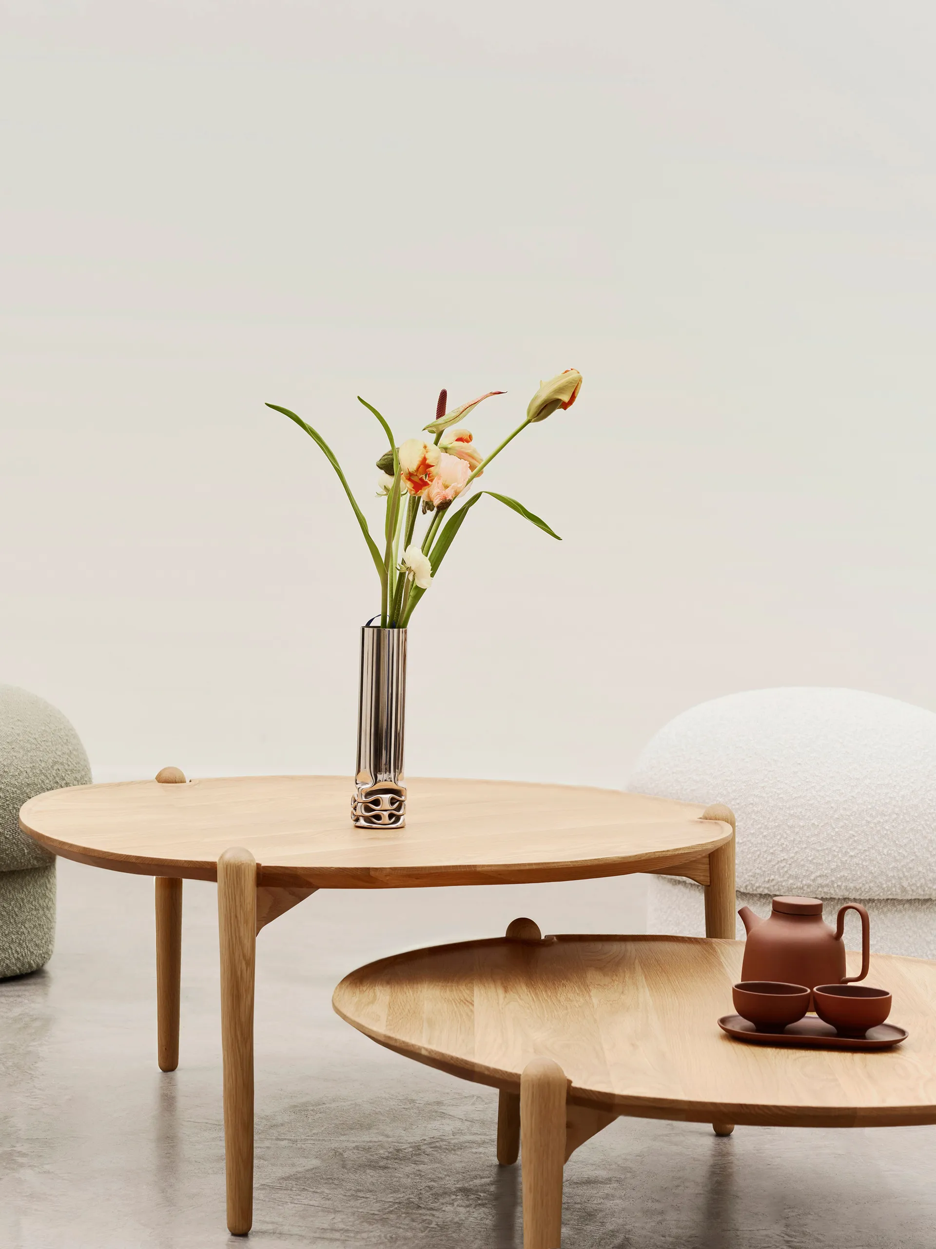 Aria soffbord, Svart ek, Ø60x37 cm Design House Stockholm