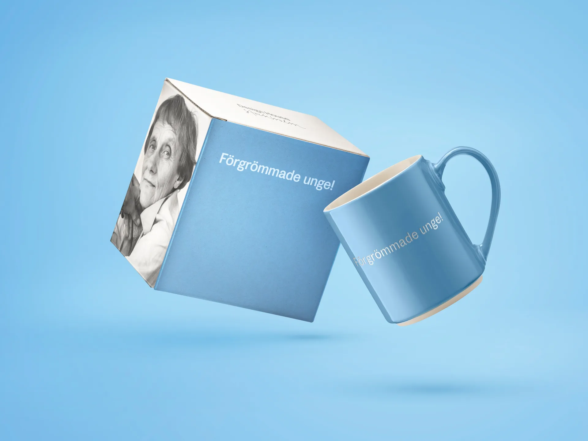 Astrid Lindgren mugg, förgrömmade Unge!, Svensk text Design House Stockholm