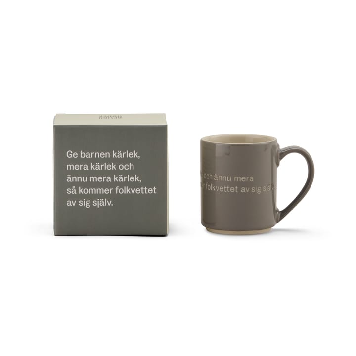 Astrid Lindgren mugg, ge barnen kärlek, svensk text Design House Stockholm