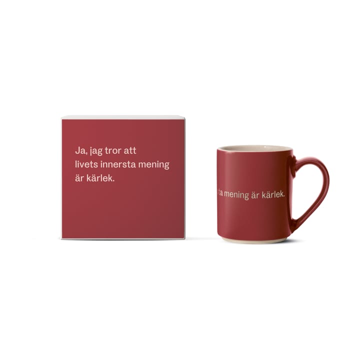 Astrid Lindgren mugg, ja, jag tror att livets…, Svensk text Design House Stockholm