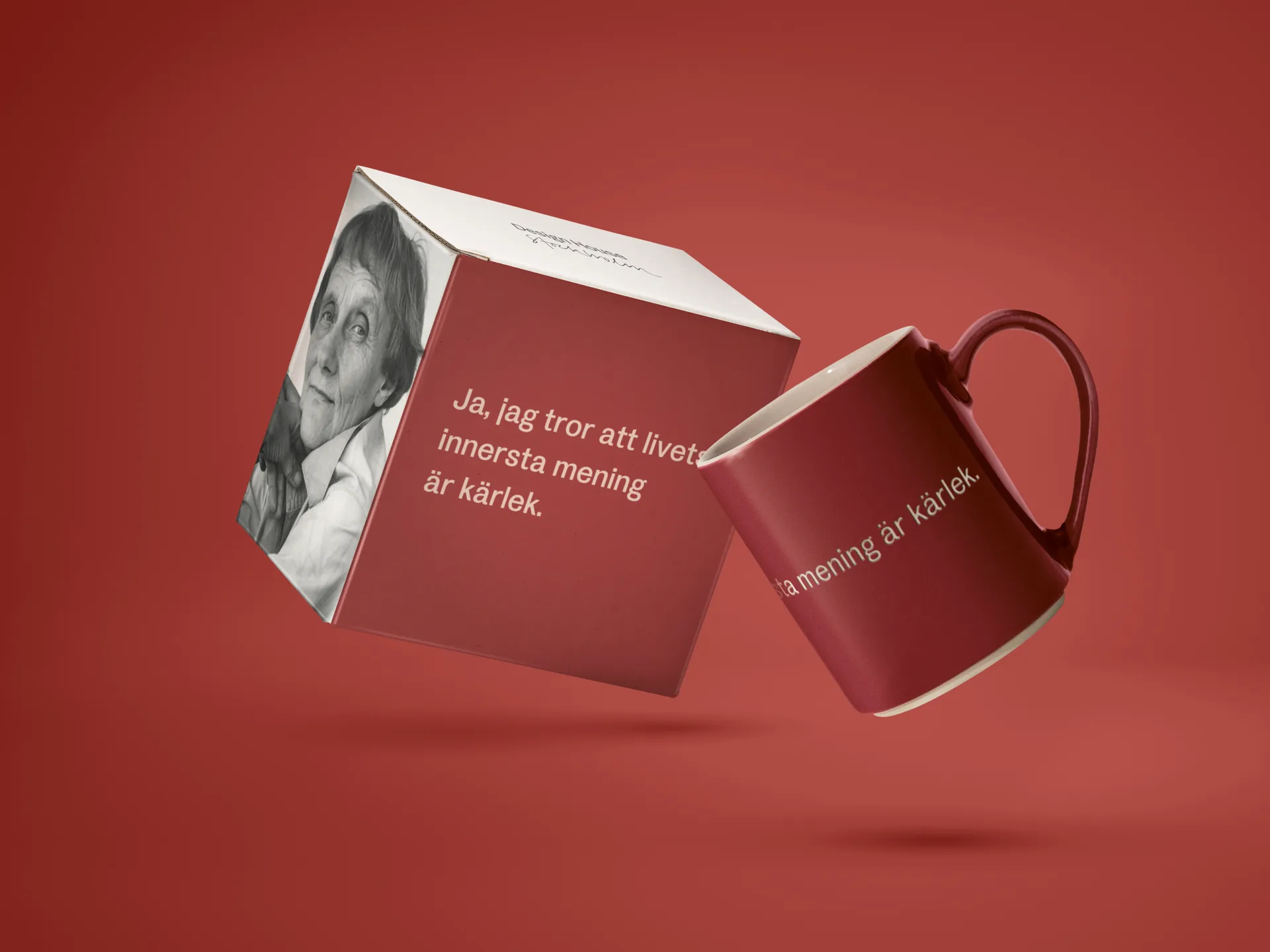 Astrid Lindgren mugg, ja, jag tror att livets…, Svensk text Design House Stockholm