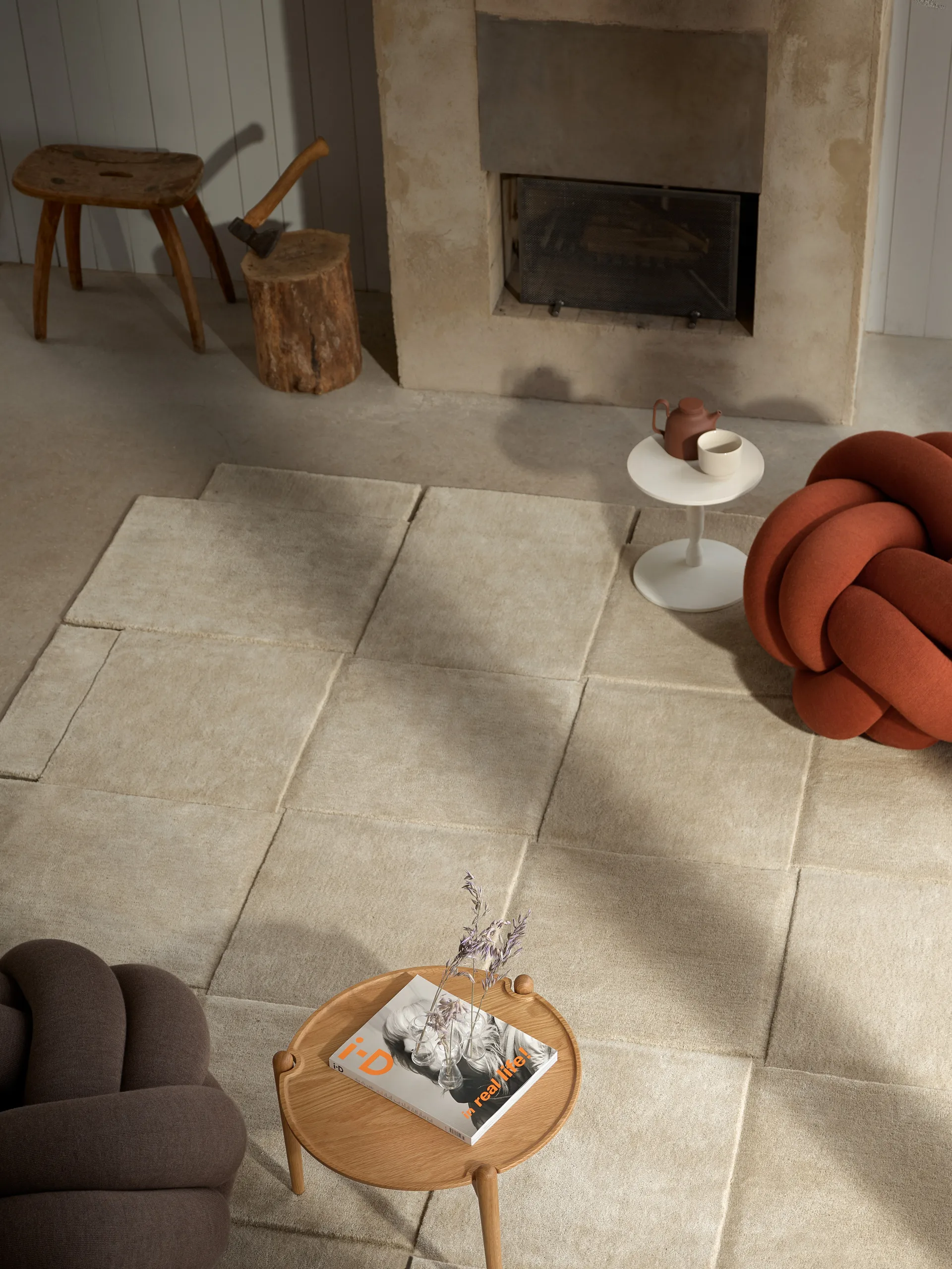 Basket matta beige, 245x245 cm Design House Stockholm