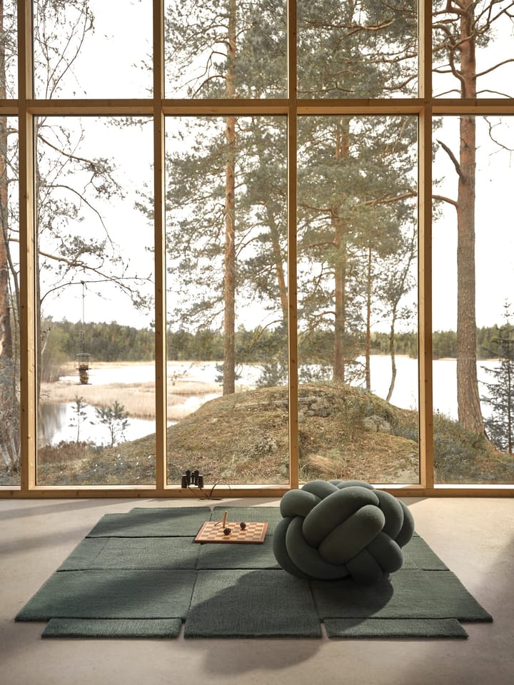 Basket matta, grön - 180x180 cm - Design House Stockholm