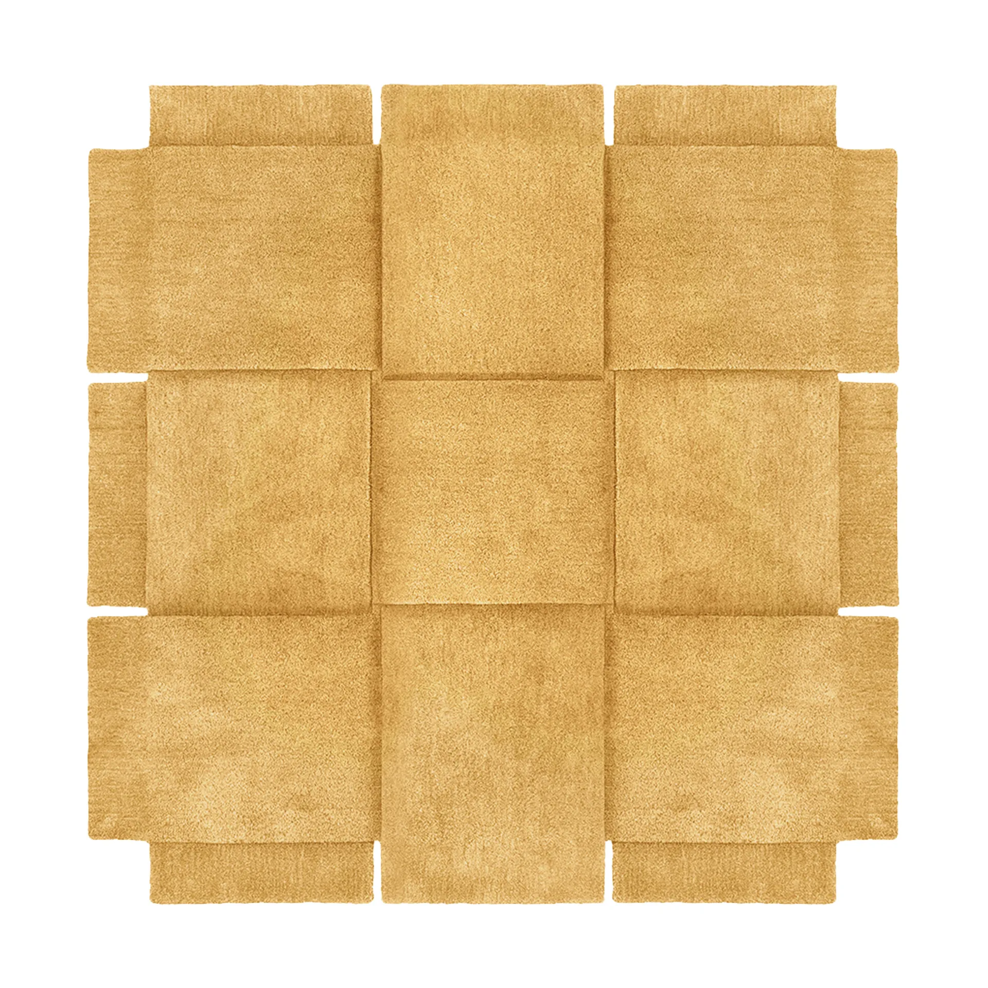 Basket matta yellow ochre, 180x180 cm Design House Stockholm