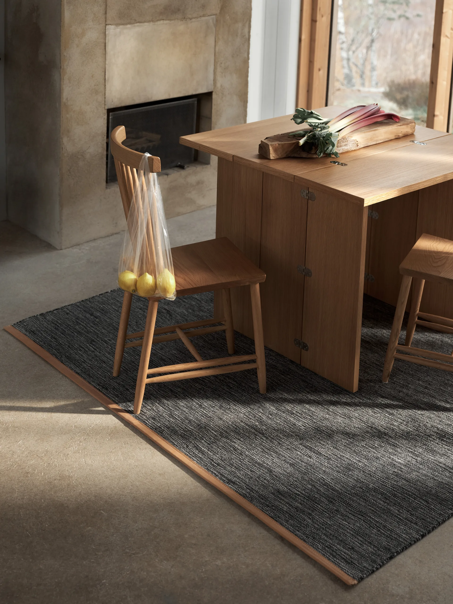 Björk matta stor mörkgrå, 200 x 300 cm Design House Stockholm