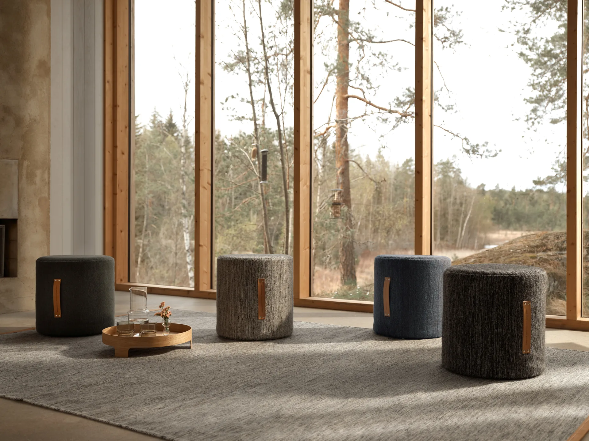 Björk pall hög, mörkgrå Design House Stockholm