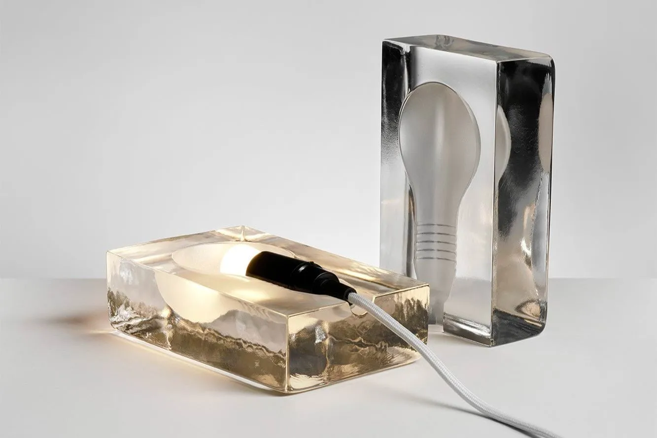 Block Lamp Mini bordslampa, Klar, 12x8x7,5 cm Design House Stockholm