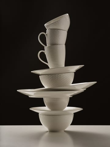 Blond assiett - stripe vit - Design House Stockholm