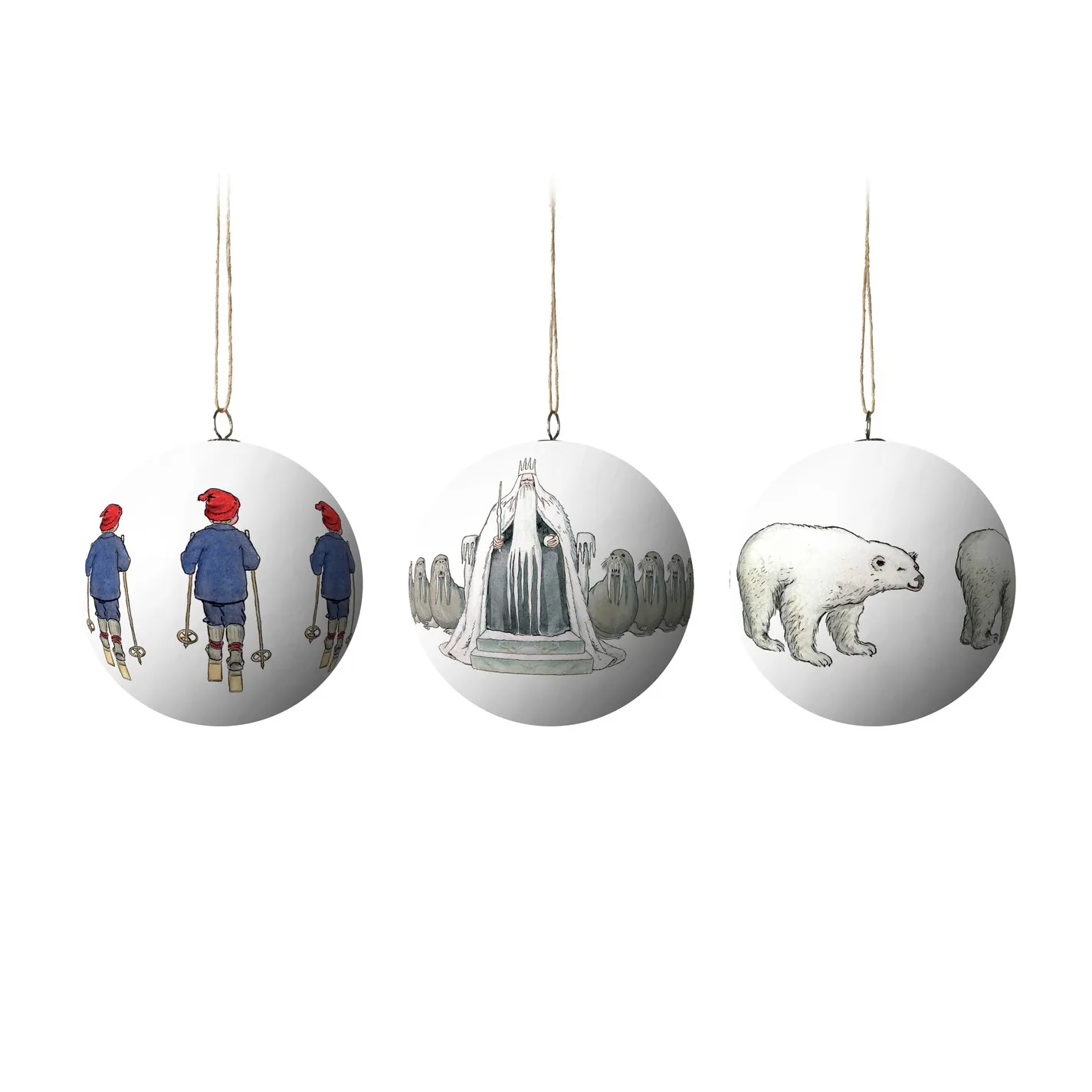 Elsa Beskow julkula 3-pack, King Winter Design House Stockholm