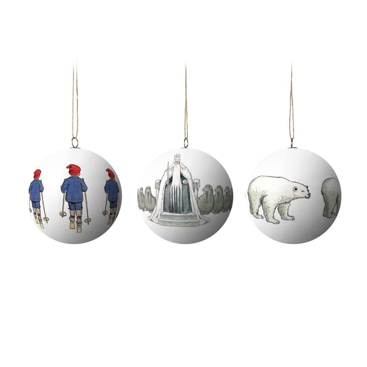 Elsa Beskow julkulor 3-pack - King Winter - Design House Stockholm