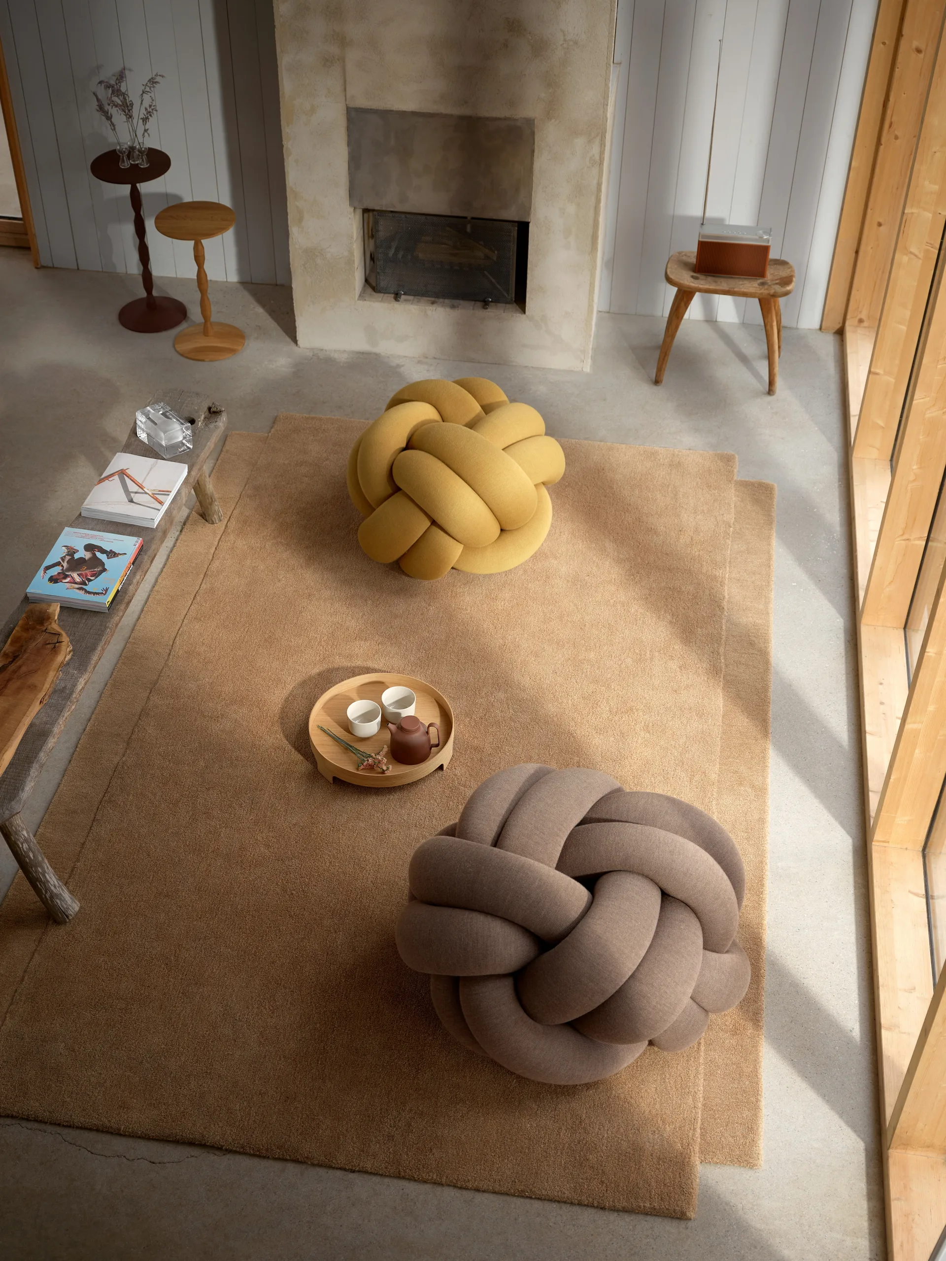 Knot kudde XL, Brown Design House Stockholm