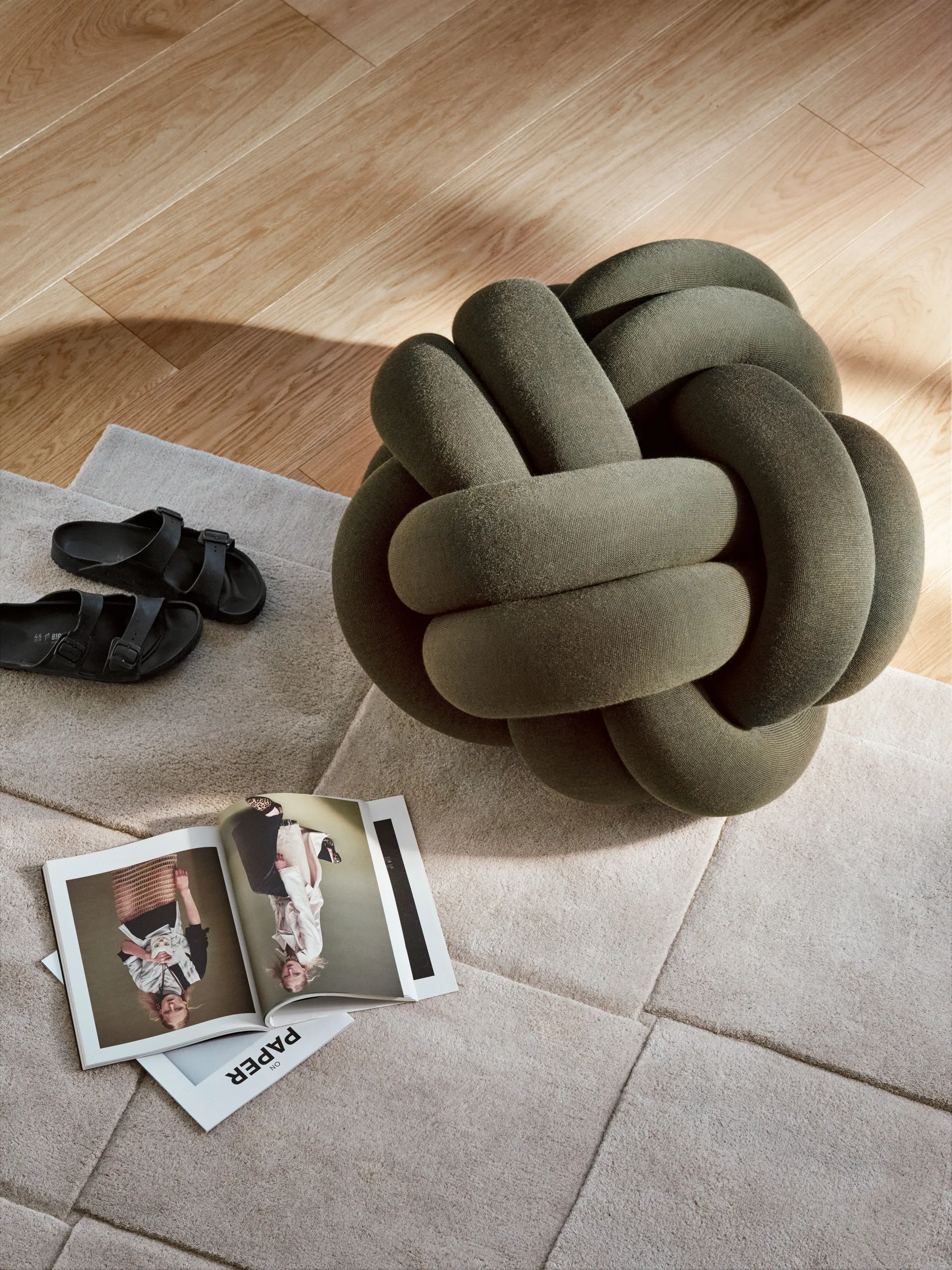 Knot kudde XL, Forest Green Design House Stockholm