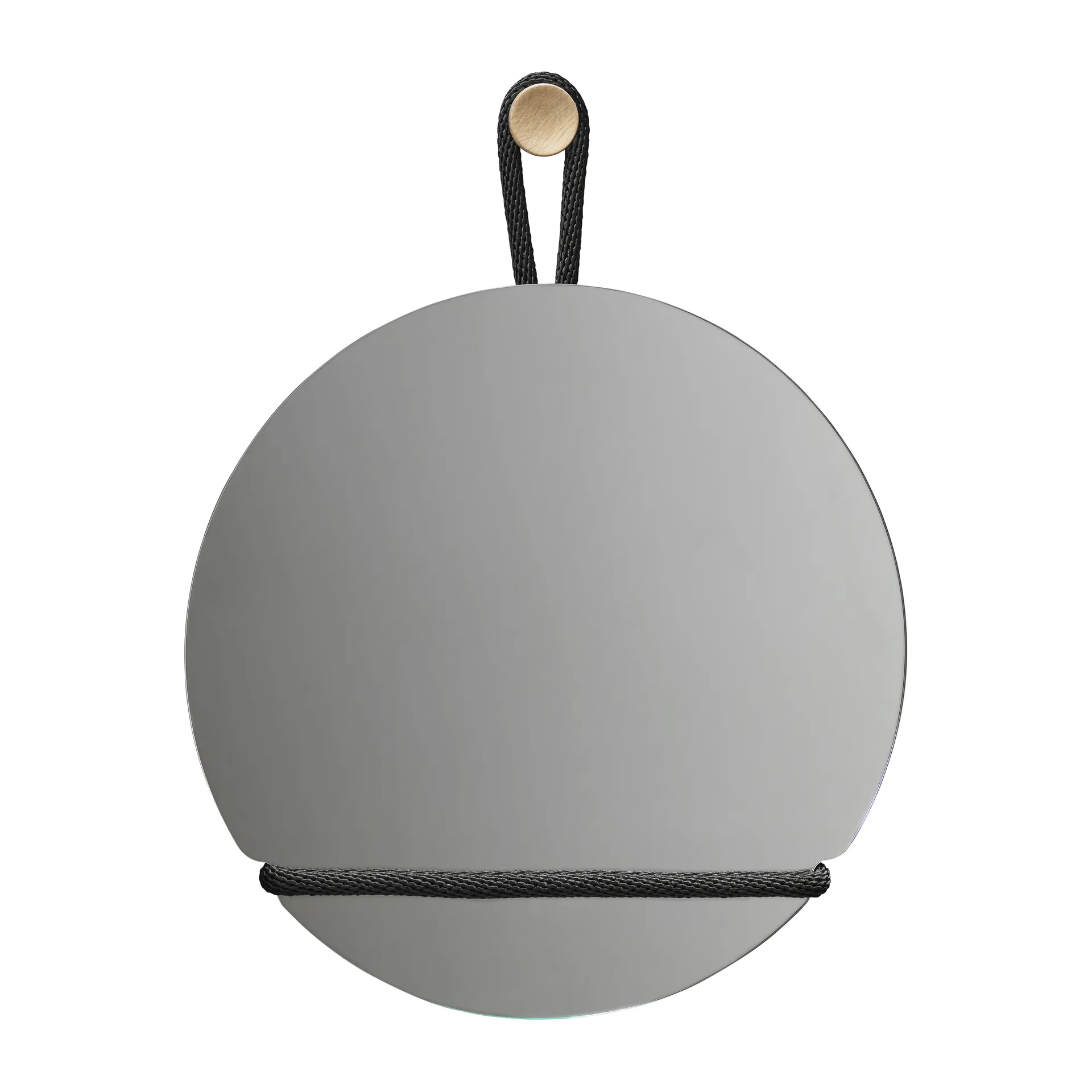Lasso spegel rund, Klar-svart Design House Stockholm